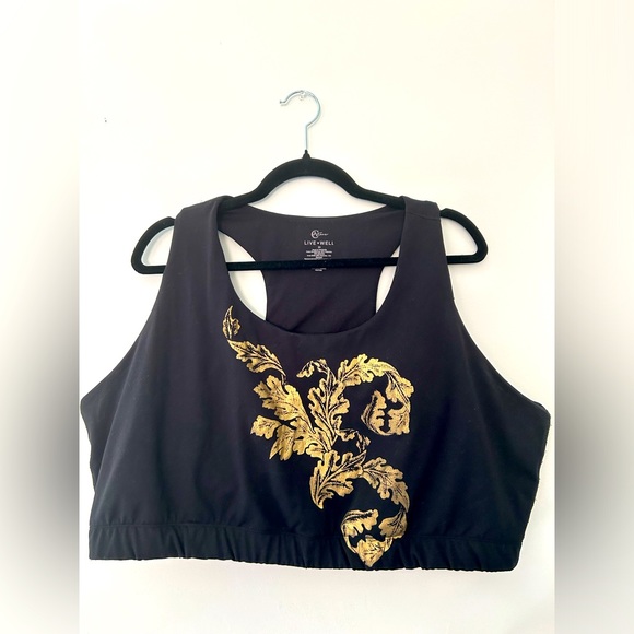 Live Well Active Sports Bra - Size 2X Metallic print design Womens Sports Bra - Picture 1 of 12